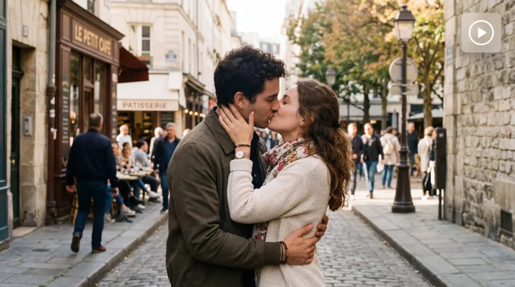 AI generated kiss video
