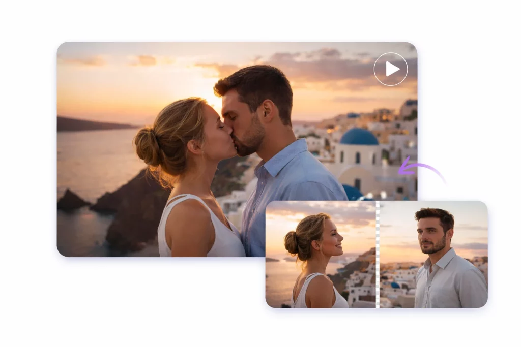 AI generated kiss video