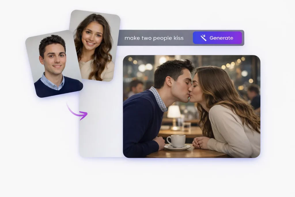 AI generated kiss video